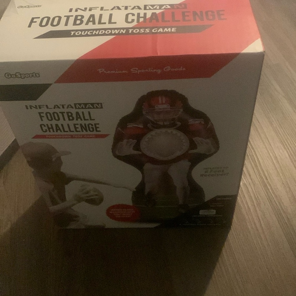 Inflatable football for throwing practice